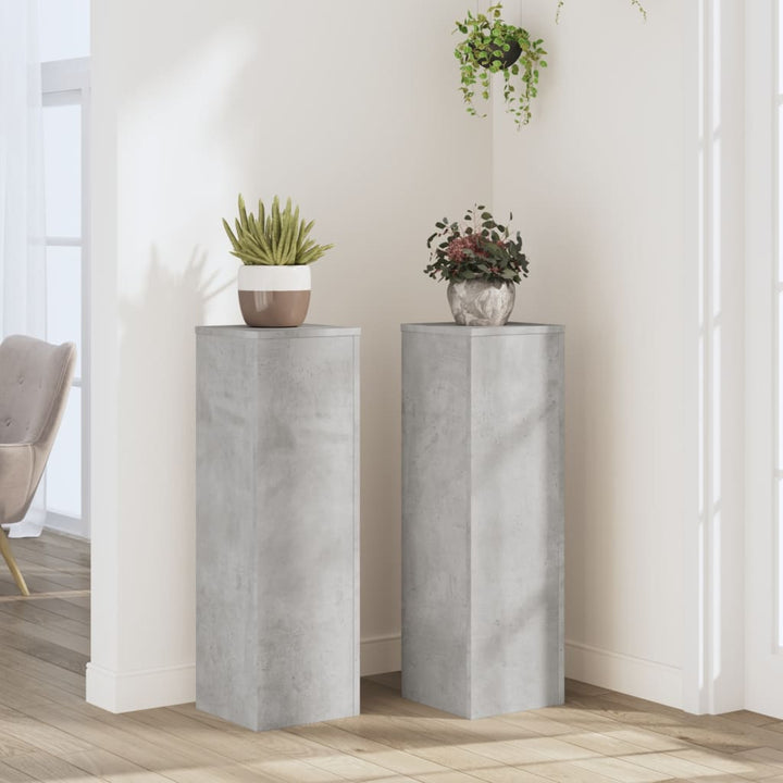 Suporturi De Plante 2 Buc. Gri Sonoma 10X10X18Cm Lemn Prelucrat