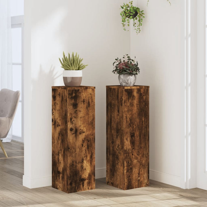 Suporturi De Plante 2 Buc. Gri Sonoma 10X10X18Cm Lemn Prelucrat