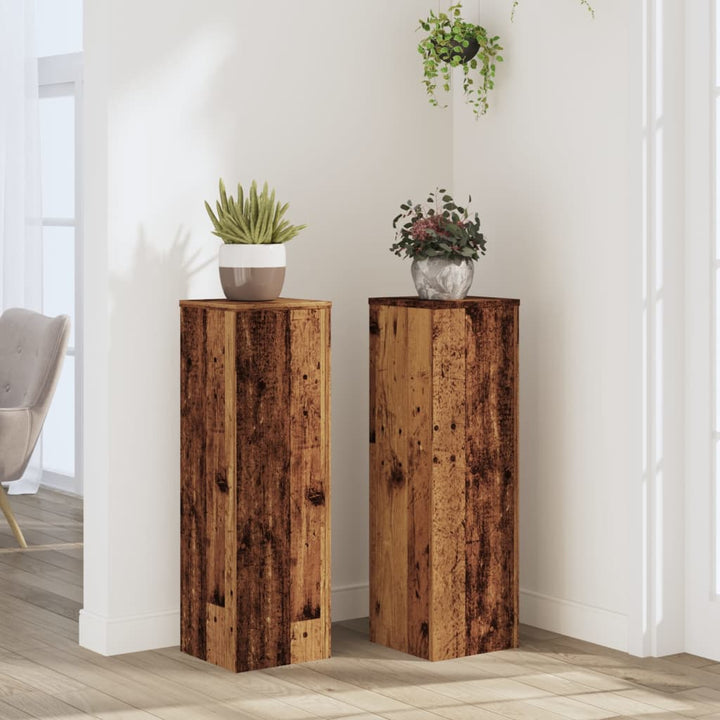 Suporturi De Plante 2 Buc. Gri Sonoma 10X10X18Cm Lemn Prelucrat