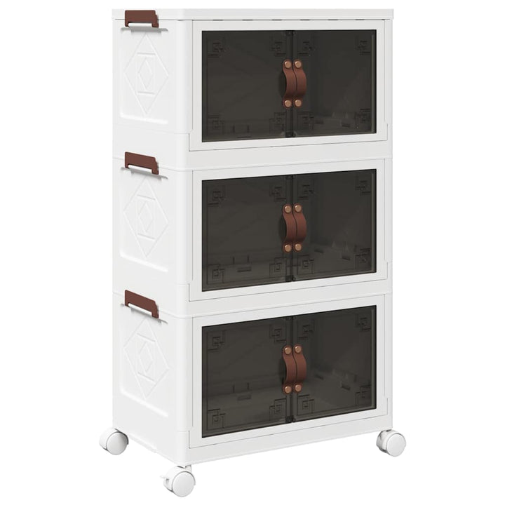 Cutie De Depozitare Stivuită Cu Roți 28 L 48,5X29,5X86 Cm