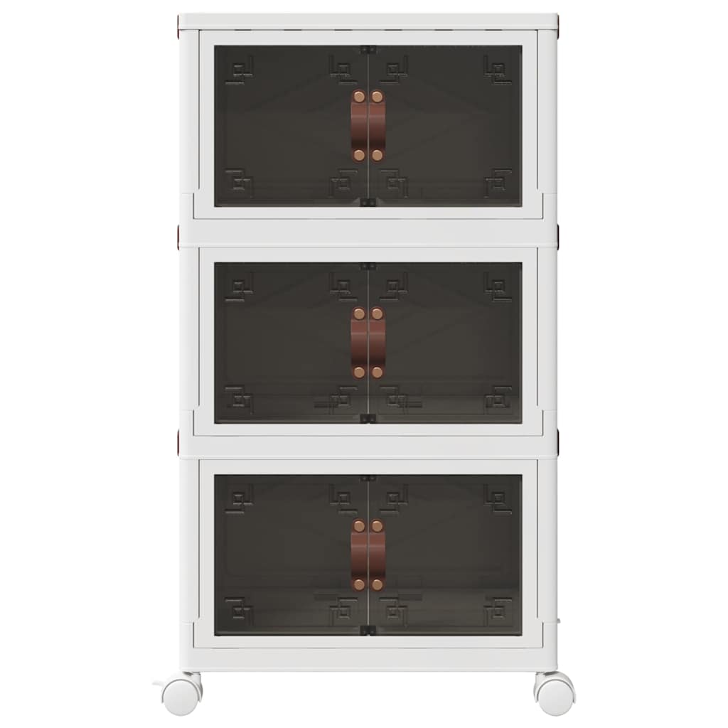 Cutie De Depozitare Stivuită Cu Roți 28 L 48,5X29,5X86 Cm