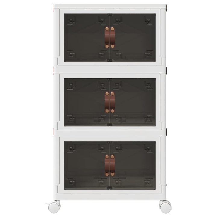 Cutie De Depozitare Stivuită Cu Roți 28 L 48,5X29,5X86 Cm