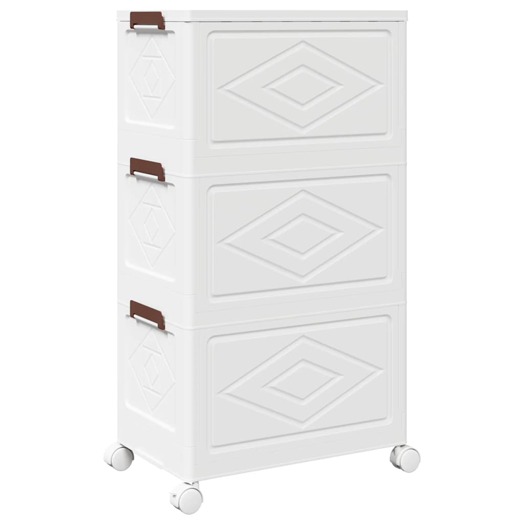 Cutie De Depozitare Stivuită Cu Roți 28 L 48,5X29,5X86 Cm