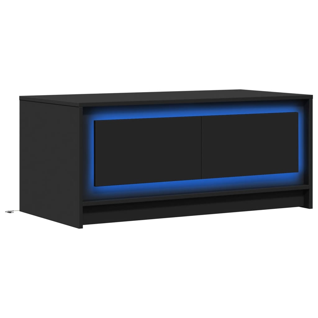 Măsuță De Cafea Cu Lumini Led, , Lemn Prelucrat