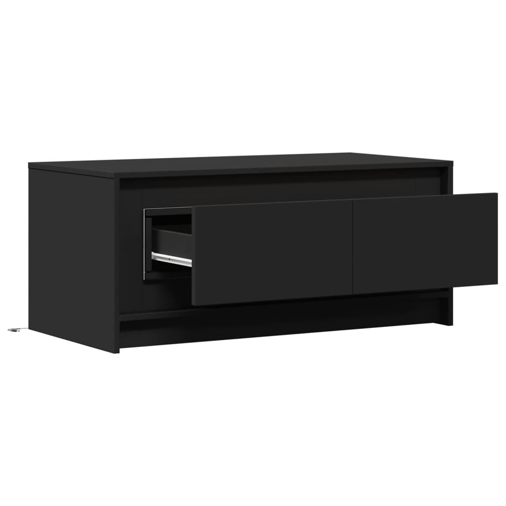 Măsuță De Cafea Cu Lumini Led, , Lemn Prelucrat