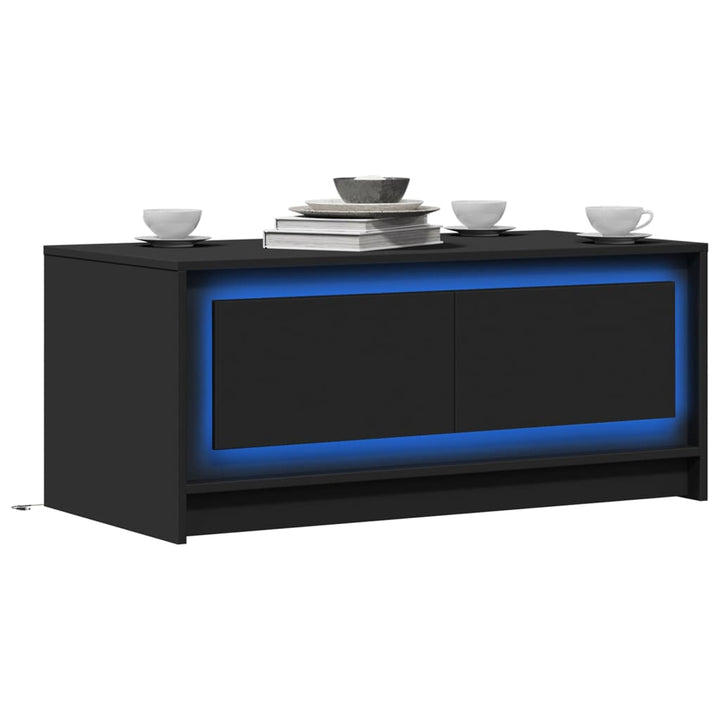 Măsuță De Cafea Cu Lumini Led, , Lemn Prelucrat