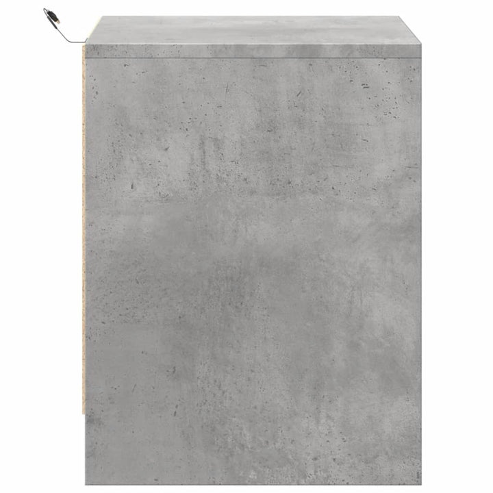 Noptiere Cu Lumini Led, 2 Buc., , Lemn Prelucrat