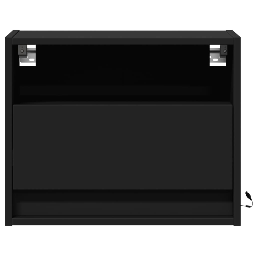 Noptiere Montate Pe Perete Cu Lumini Led, 2 Buc.,