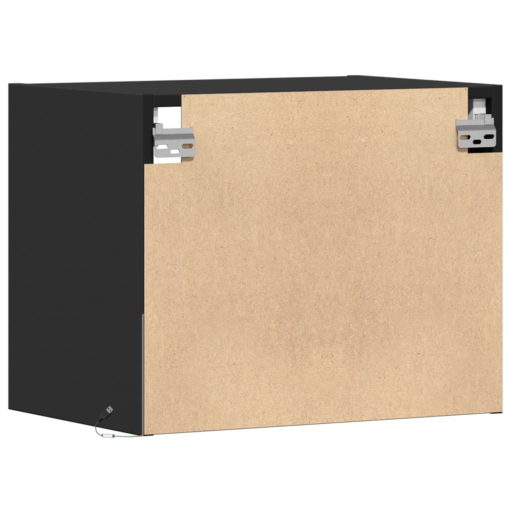Noptiere Montate Pe Perete Cu Lumini Led, 2 Buc.,