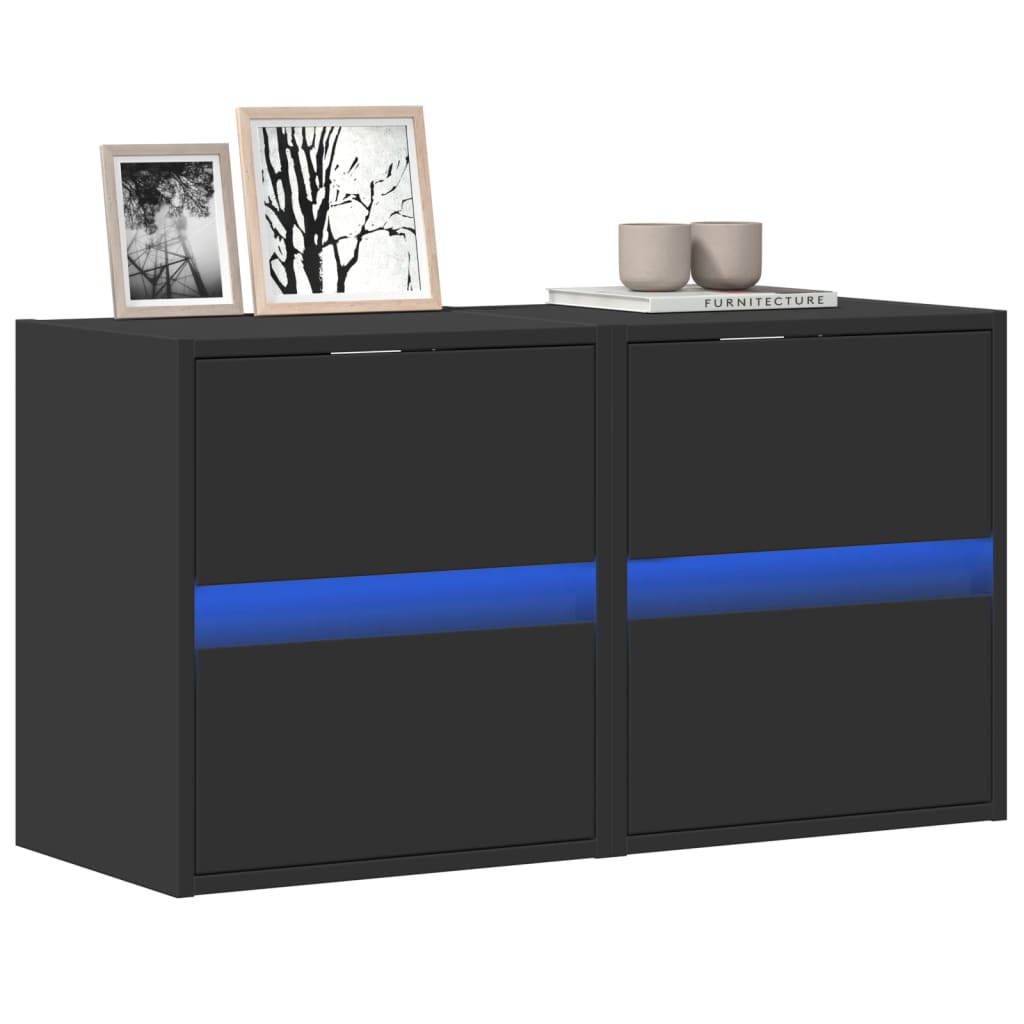 Comodă Tv De Perete Cu Lumini Led, , 180X31X45 Cm