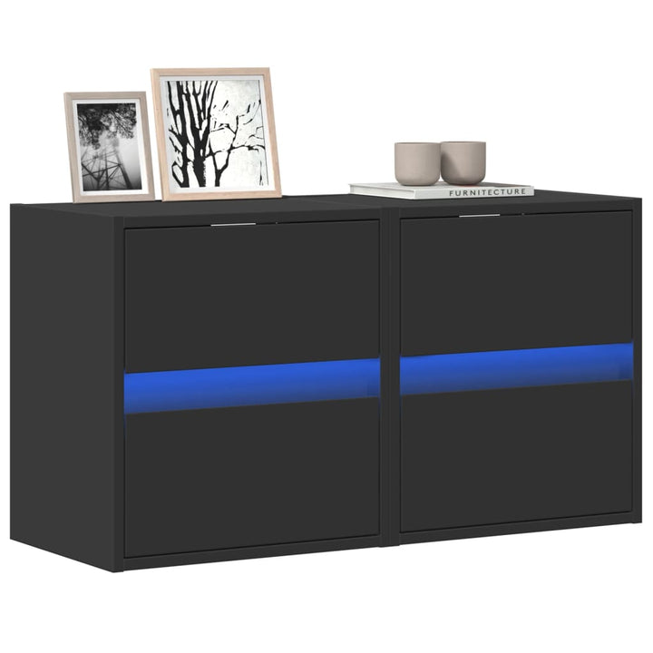 Comodă Tv De Perete Cu Lumini Led, , 180X31X45 Cm