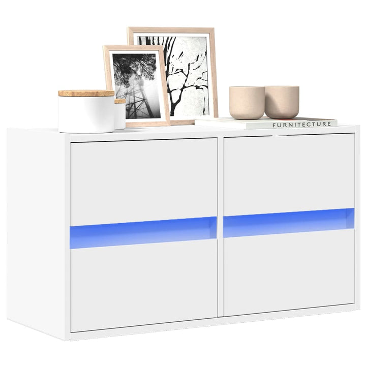 Comodă Tv De Perete Cu Lumini Led, , 180X31X45 Cm