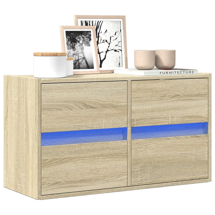 Comodă Tv De Perete Cu Lumini Led, , 180X31X45 Cm