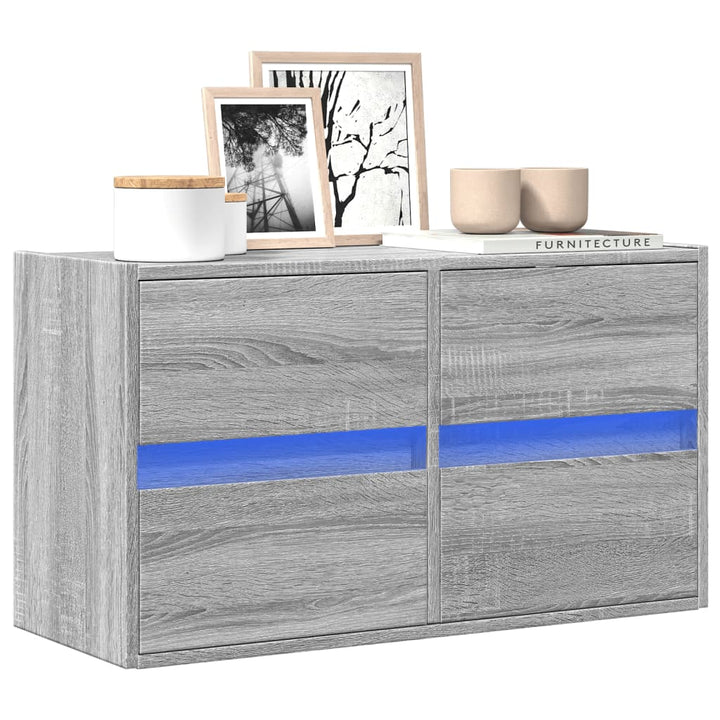 Comodă Tv De Perete Cu Lumini Led, , 180X31X45 Cm