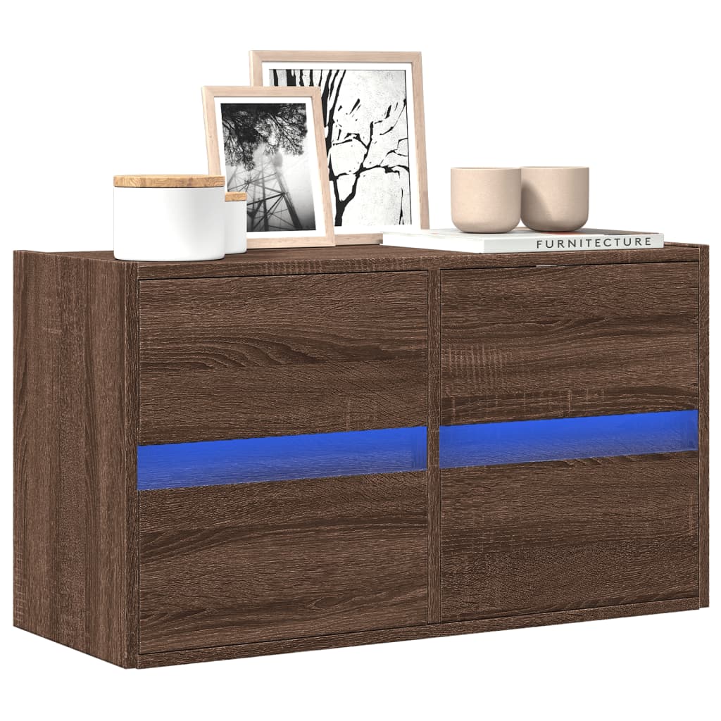 Comodă Tv De Perete Cu Lumini Led, , 180X31X45 Cm