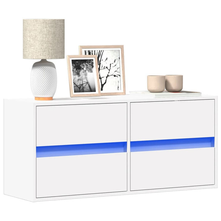 Comodă Tv De Perete Cu Lumini Led, , 180X31X45 Cm