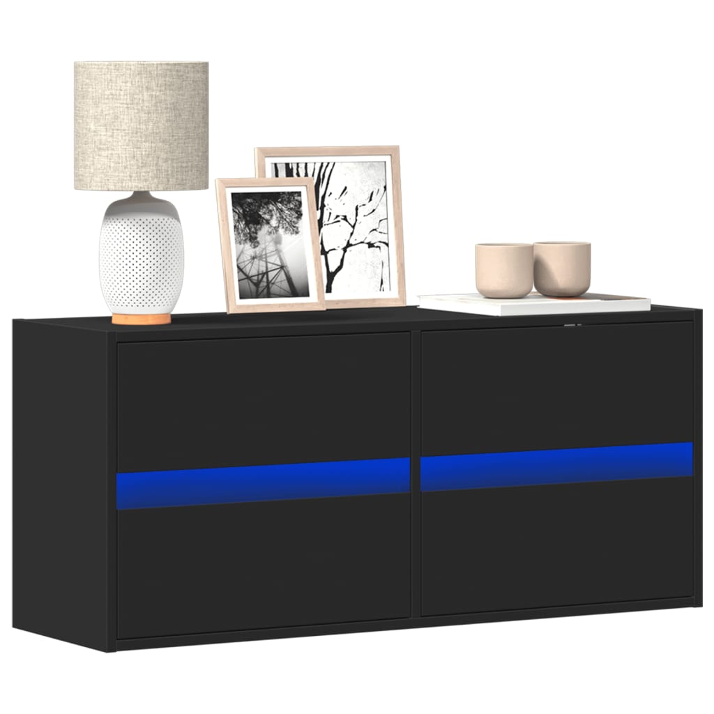 Comodă Tv De Perete Cu Lumini Led, , 180X31X45 Cm