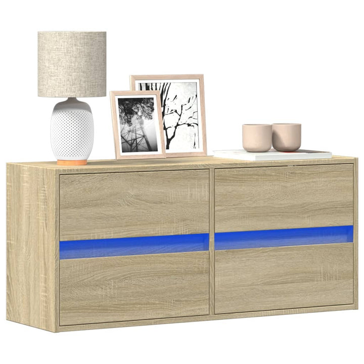 Comodă Tv De Perete Cu Lumini Led, , 180X31X45 Cm
