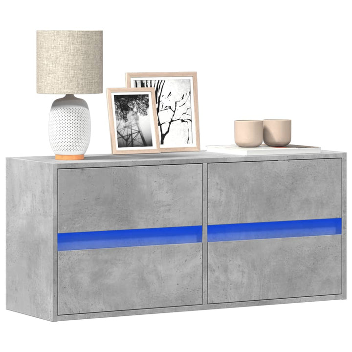 Comodă Tv De Perete Cu Lumini Led, , 180X31X45 Cm