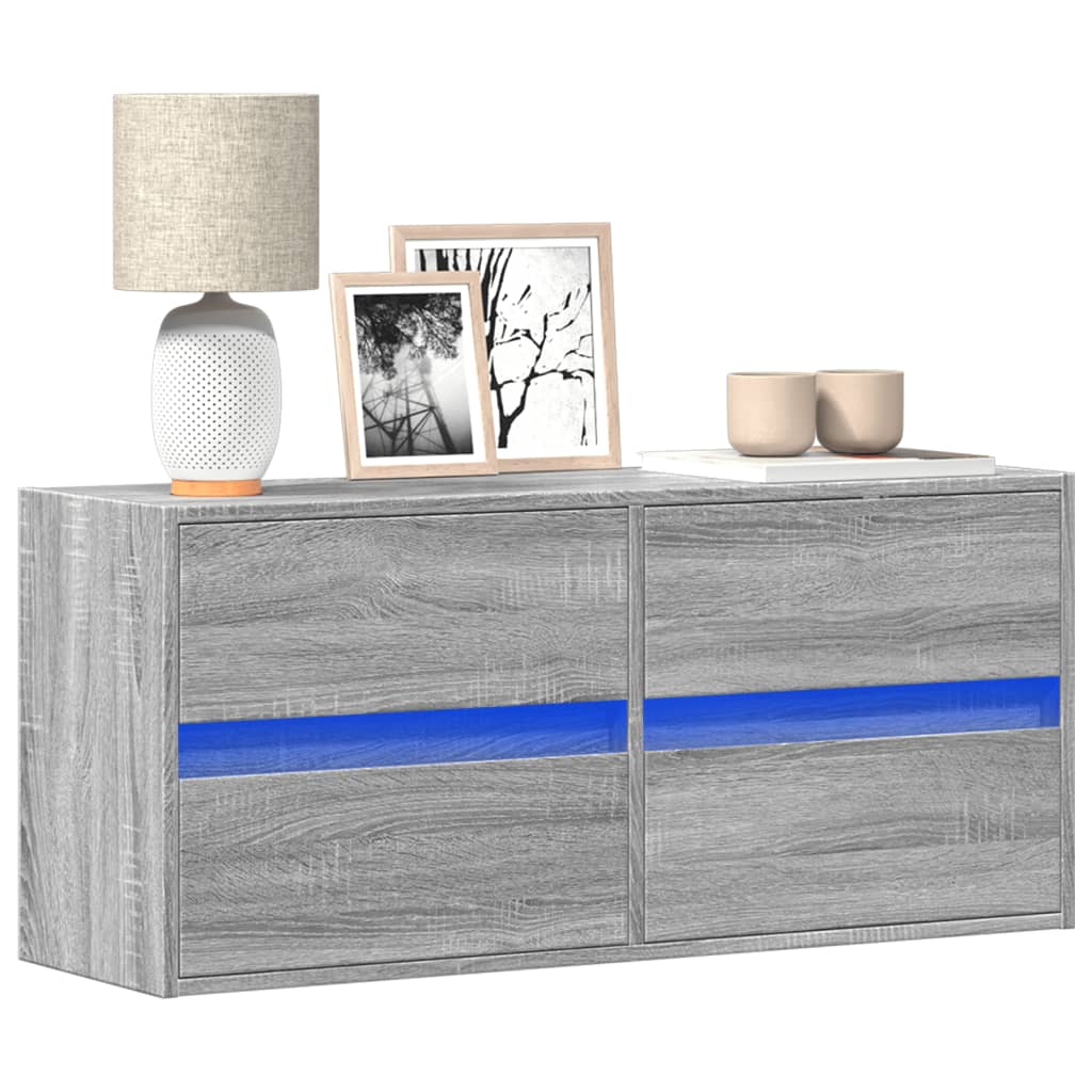 Comodă Tv De Perete Cu Lumini Led, , 180X31X45 Cm