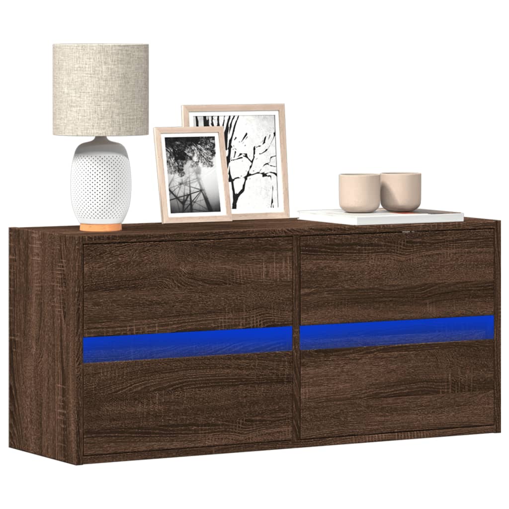 Comodă Tv De Perete Cu Lumini Led, , 180X31X45 Cm