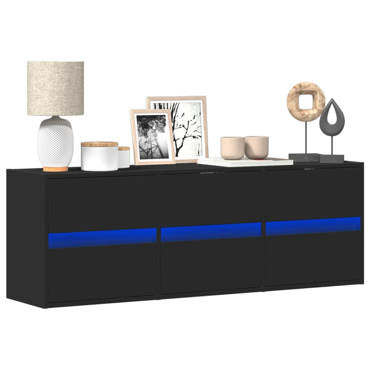 Comodă Tv De Perete Cu Lumini Led, , 180X31X45 Cm