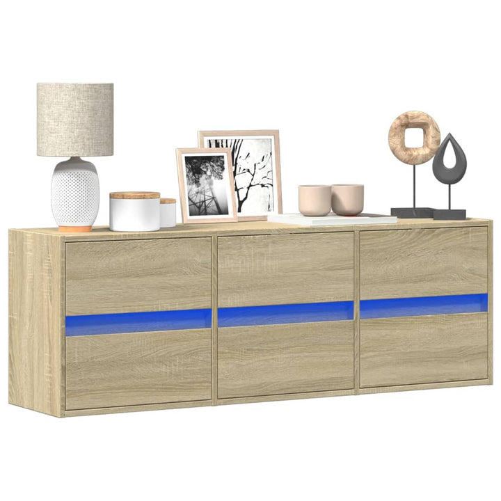 Comodă Tv De Perete Cu Lumini Led, , 180X31X45 Cm