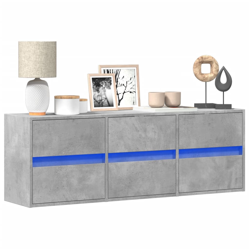 Comodă Tv De Perete Cu Lumini Led, , 180X31X45 Cm