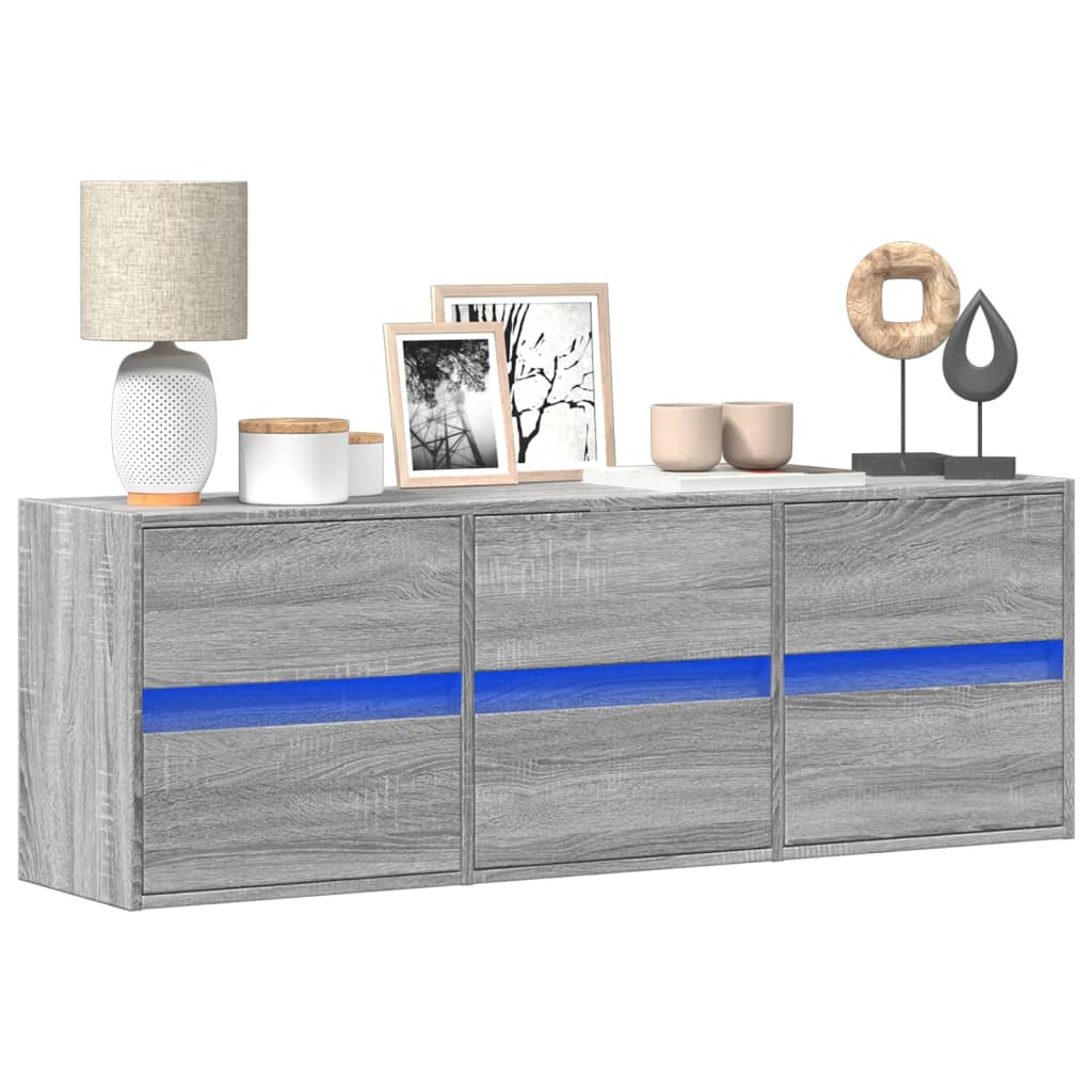 Comodă Tv De Perete Cu Lumini Led, , 180X31X45 Cm