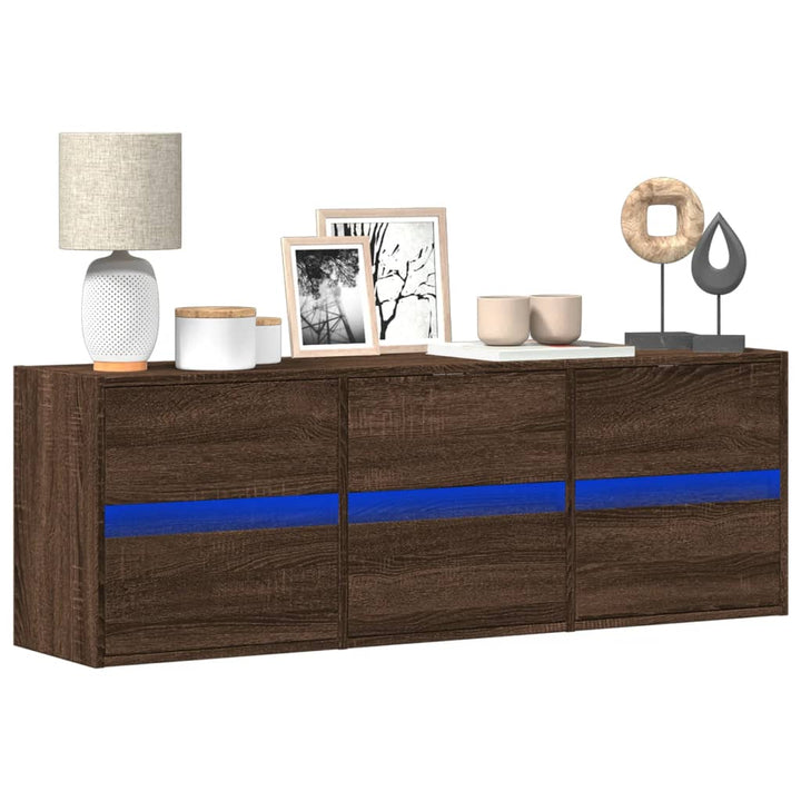 Comodă Tv De Perete Cu Lumini Led, , 180X31X45 Cm