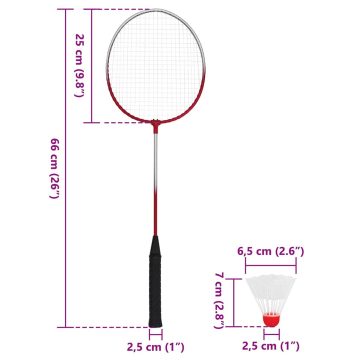 Set De Badminton Cu 4 Rachete Și Plasă, 620X151 Cm