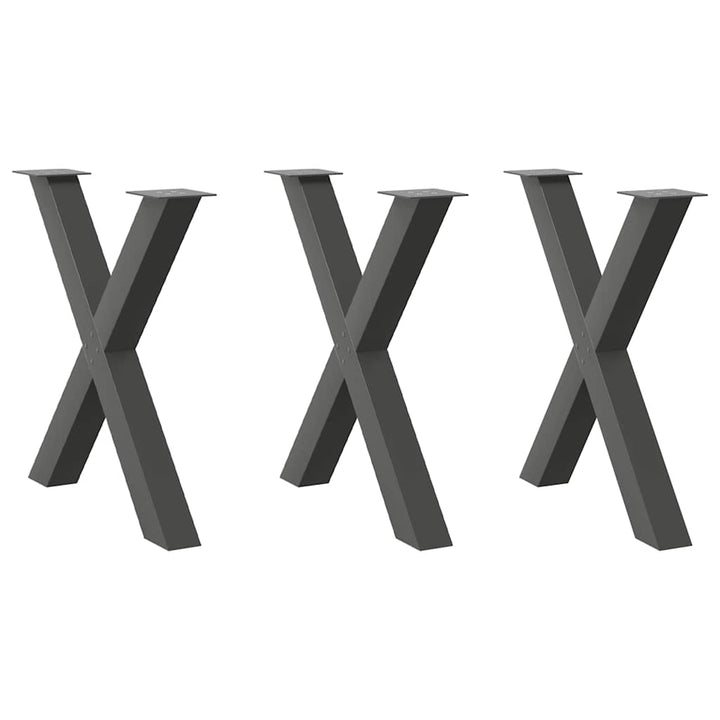 Picioare Pentru Masă În Formă X 3 Buc 90X(72-73) Cm Oțel