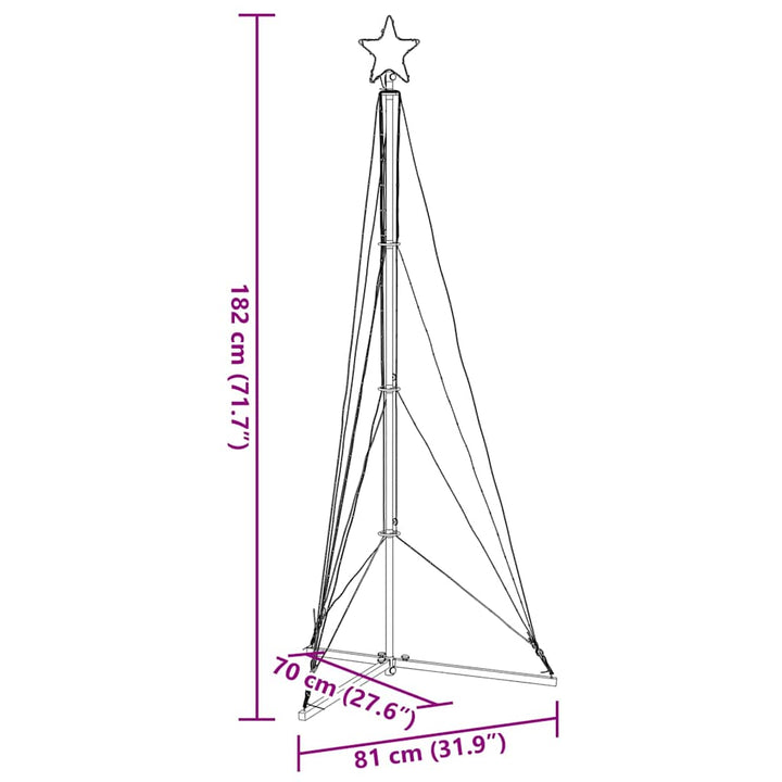 Instalație Brad De Crăciun 363 Led-Uri, , 182 Cm