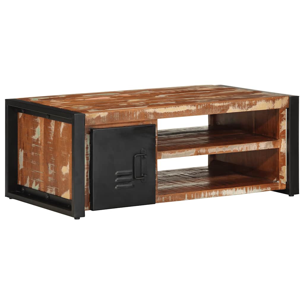 Masuta De Cafea Multicolora 90X50X36 Cm Lemn Masiv Recuperat
