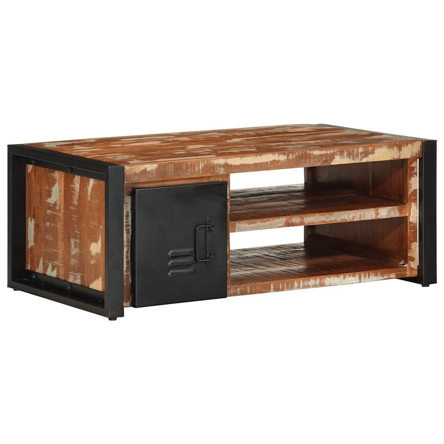 Masuta De Cafea Multicolora 90X50X36 Cm Lemn Masiv Recuperat
