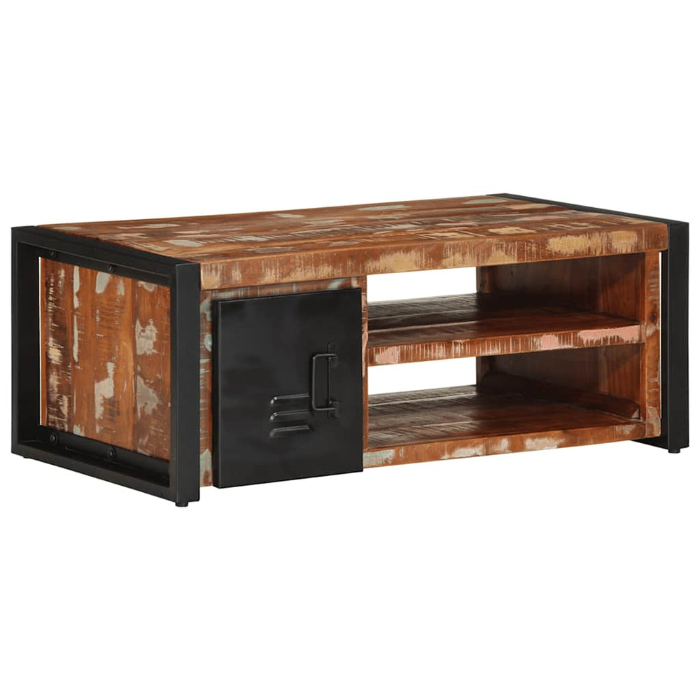Masuta De Cafea Multicolora 90X50X36 Cm Lemn Masiv Recuperat