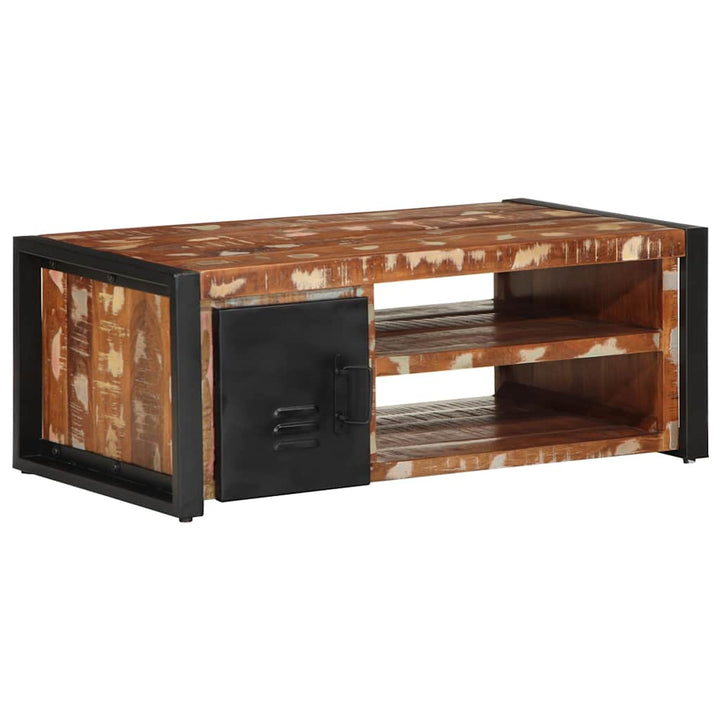 Masuta De Cafea Multicolora 90X50X36 Cm Lemn Masiv Recuperat