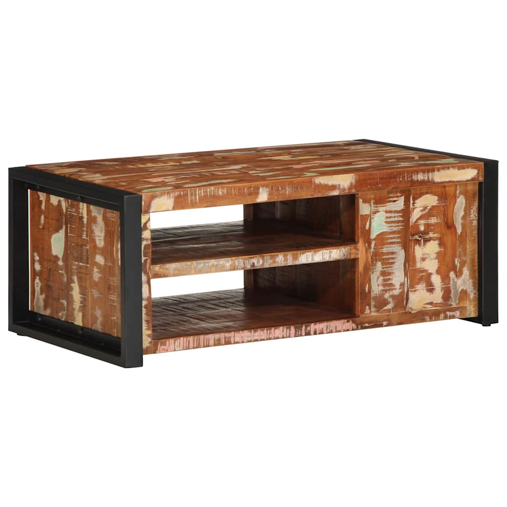 Masuta De Cafea Multicolora 90X50X36 Cm Lemn Masiv Recuperat
