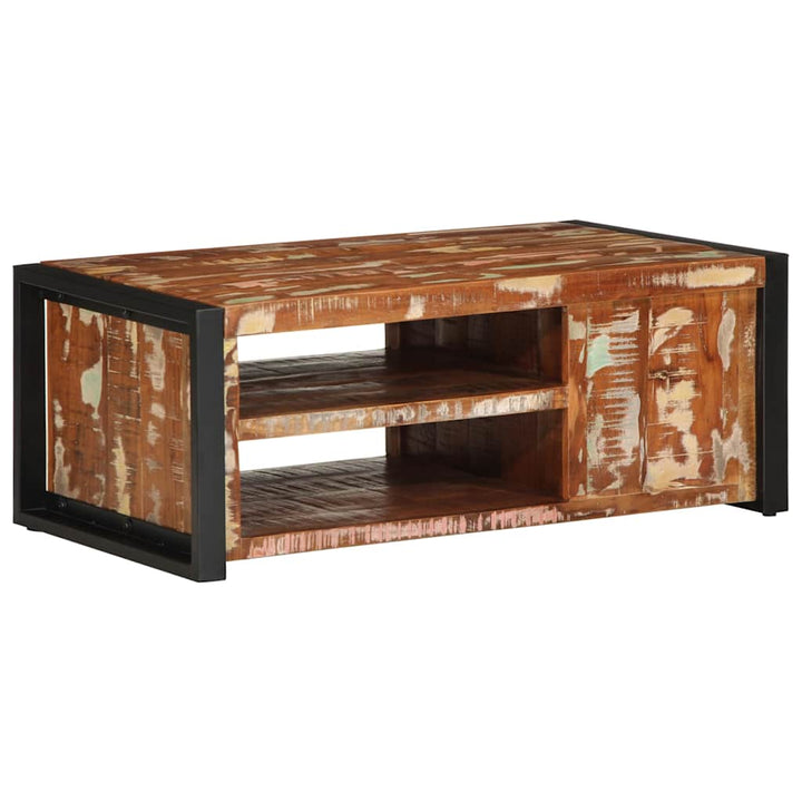 Masuta De Cafea Multicolora 90X50X36 Cm Lemn Masiv Recuperat