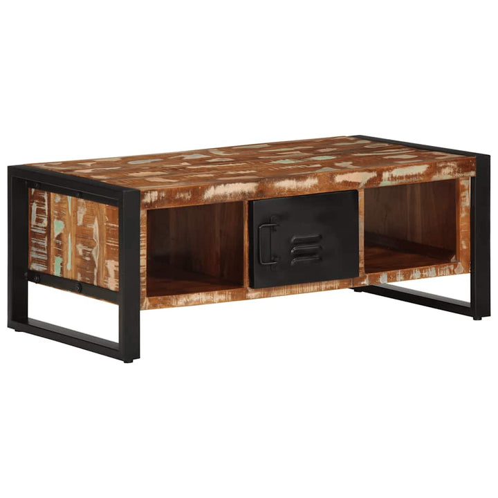 Masuta De Cafea Multicolora 90X50X36 Cm Lemn Masiv Recuperat