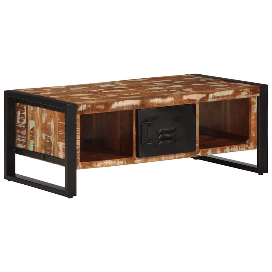 Masuta De Cafea Multicolora 90X50X36 Cm Lemn Masiv Recuperat