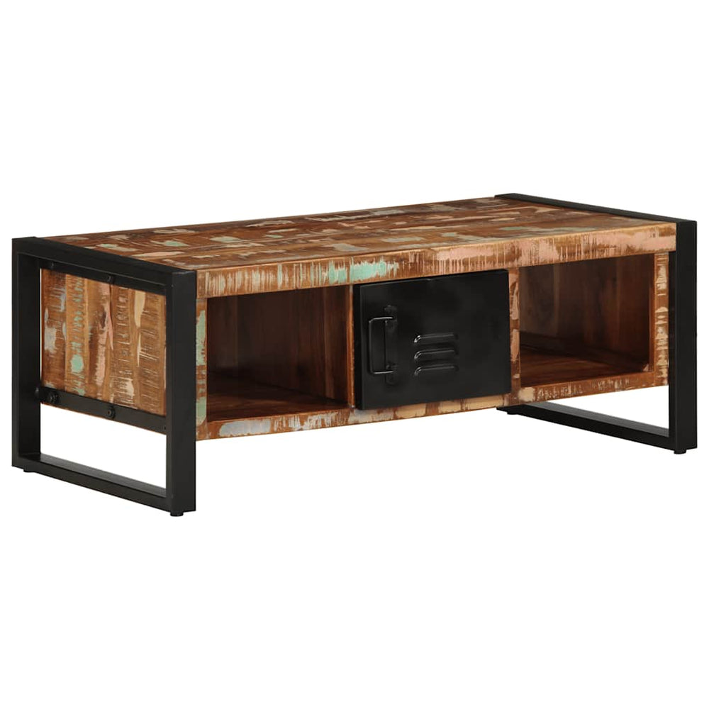 Masuta De Cafea Multicolora 90X50X36 Cm Lemn Masiv Recuperat
