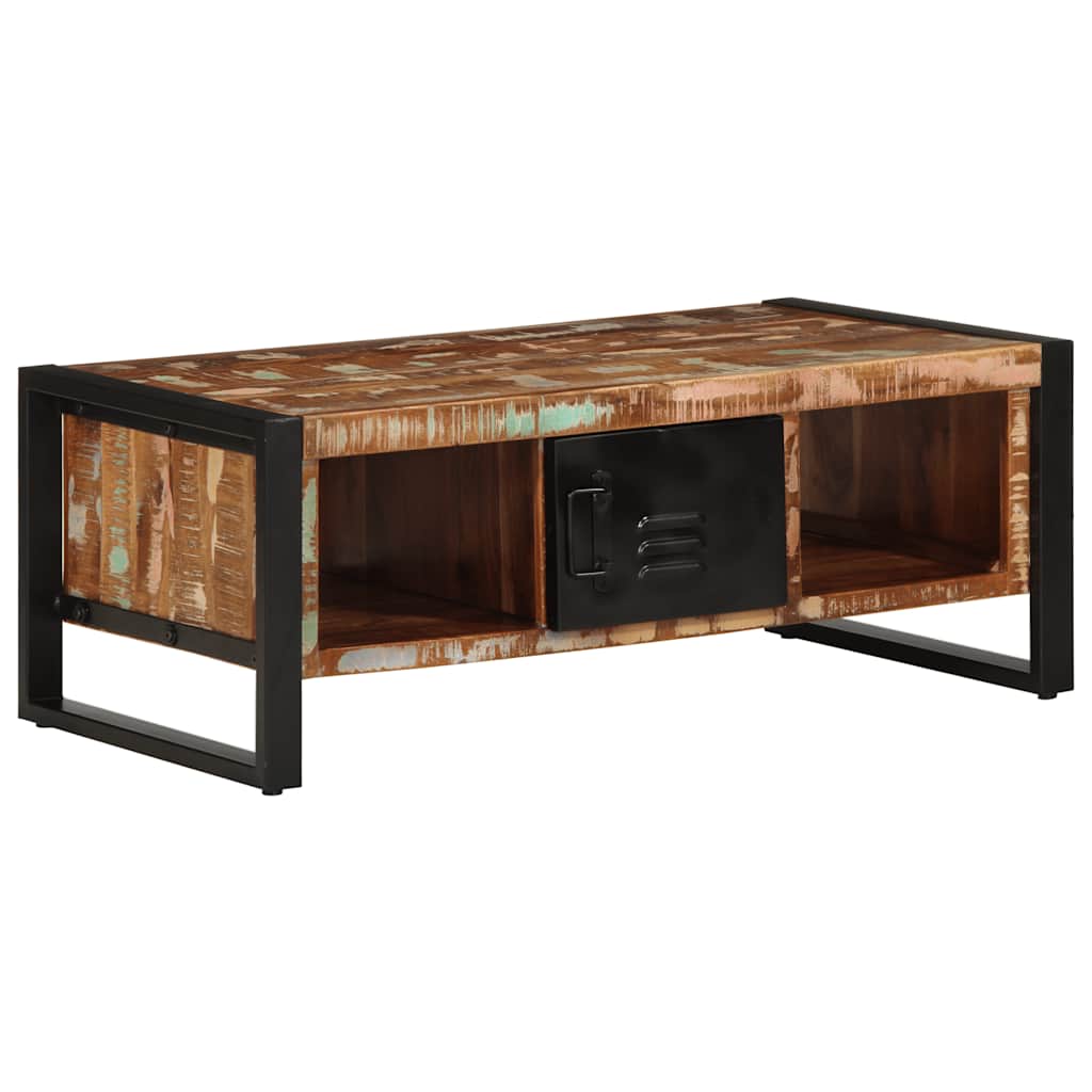 Masuta De Cafea Multicolora 90X50X36 Cm Lemn Masiv Recuperat