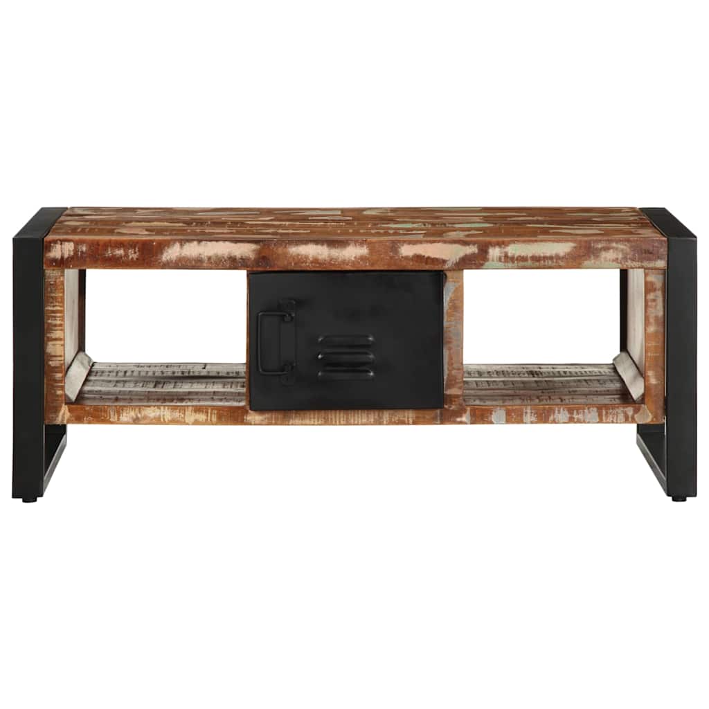 Masuta De Cafea Multicolora 90X50X36 Cm Lemn Masiv Recuperat