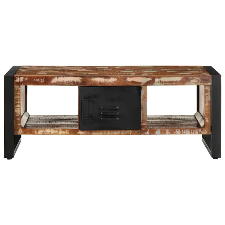 Masuta De Cafea Multicolora 90X50X36 Cm Lemn Masiv Recuperat