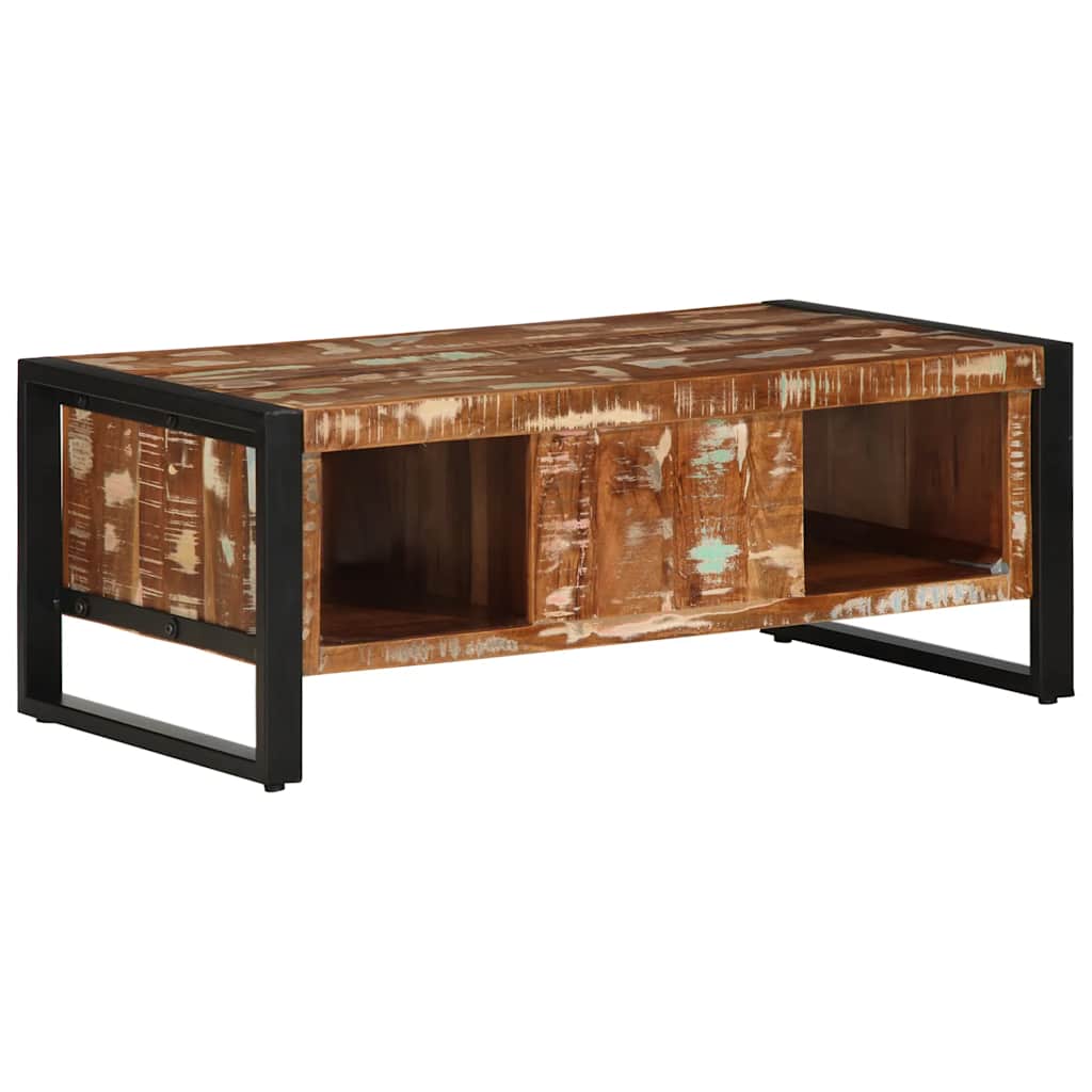 Masuta De Cafea Multicolora 90X50X36 Cm Lemn Masiv Recuperat