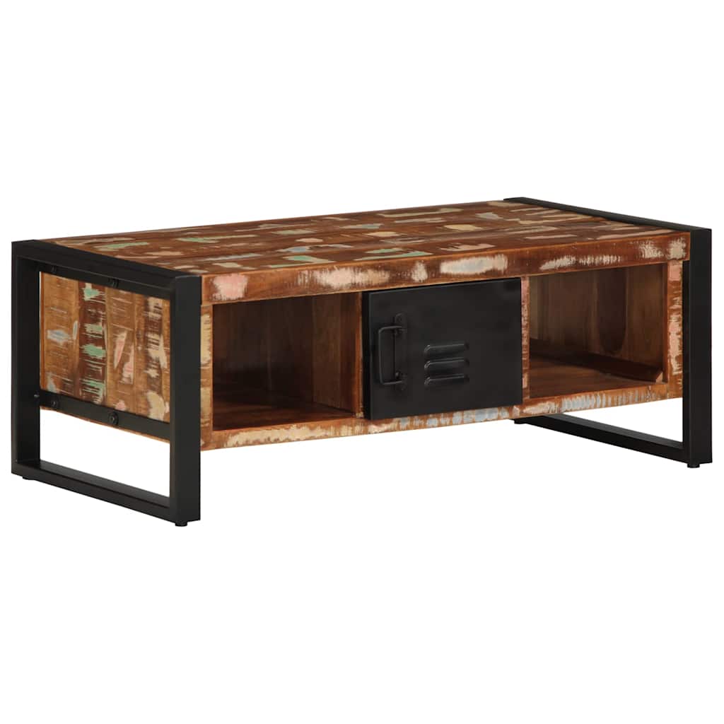 Masuta De Cafea Multicolora 90X50X36 Cm Lemn Masiv Recuperat