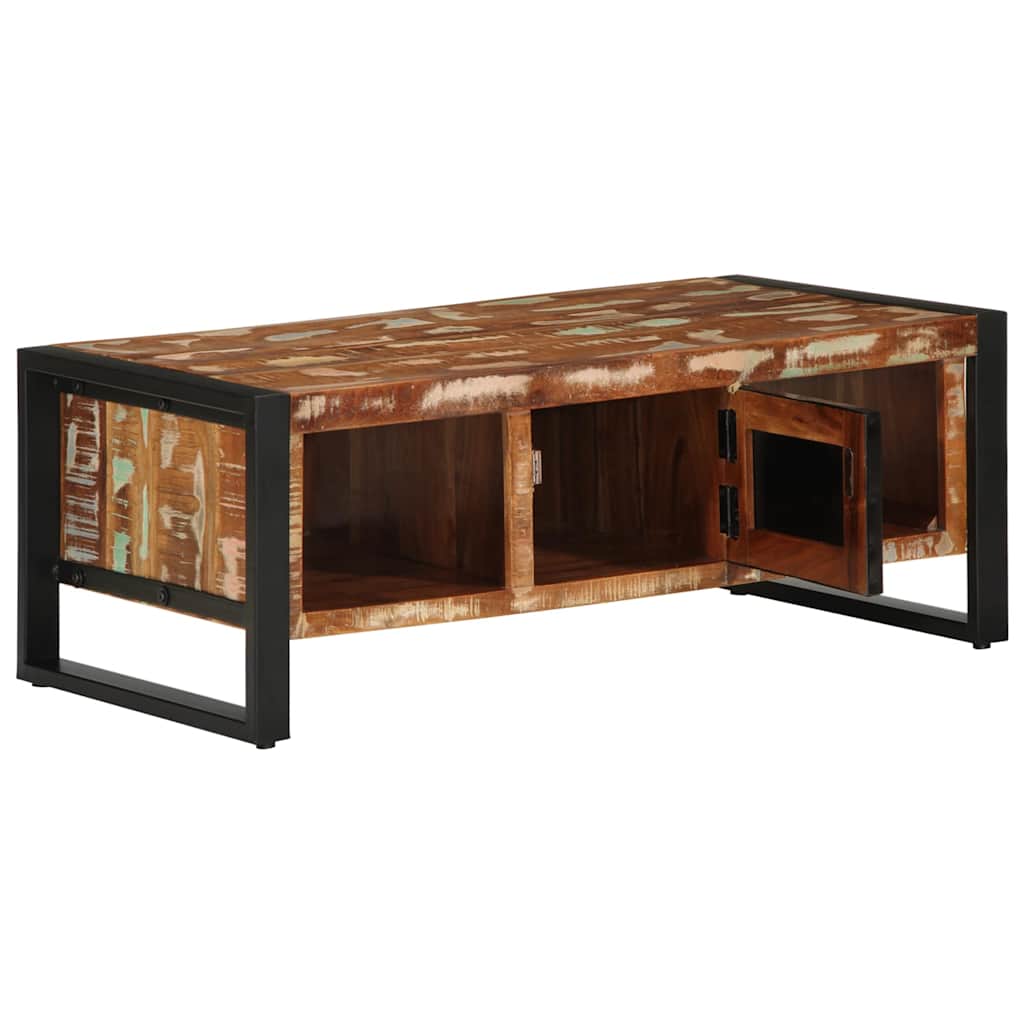 Masuta De Cafea Multicolora 90X50X36 Cm Lemn Masiv Recuperat