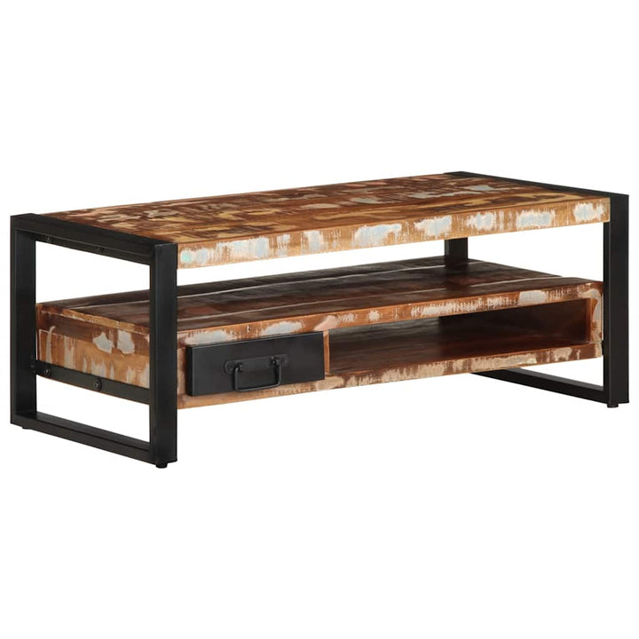 Masuta De Cafea Multicolora 90X50X36 Cm Lemn Masiv Recuperat