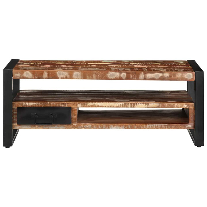 Masuta De Cafea Multicolora 90X50X36 Cm Lemn Masiv Recuperat